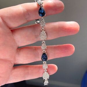 Givenchy Silver and Blue Bracelet